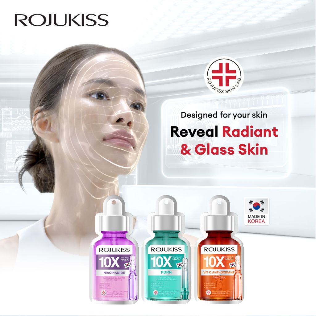 ROJUKISS 10X Discovery Mask Set – 3 Gesichtsmasken zum Kennenlernen | PDRN, Niacinamide & Vitamin C